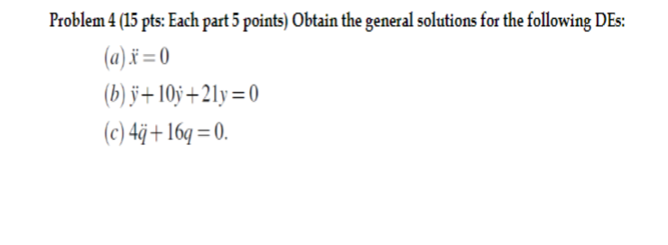 Solved Problem 4(15 Pts: Each Part 5 Points) Obtain The | Chegg.com