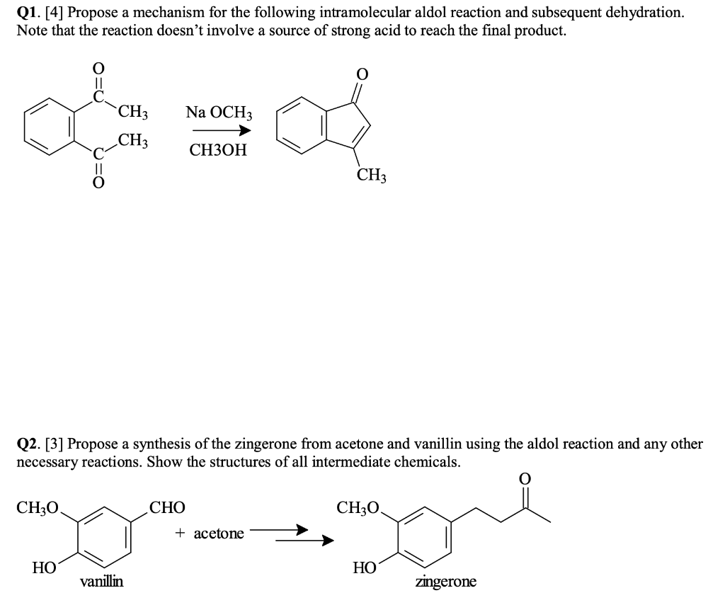 Solved Q1. [4] Propose a mechanism for the following | Chegg.com