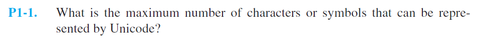 P1-1. What is the maximum number of characters or | Chegg.com