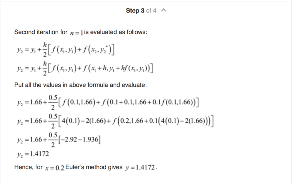 Solved In Problems 1-10 use the improved Euler's method to | Chegg.com