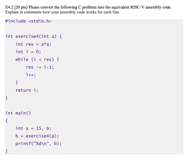 Solved E4.2 [20 pts] Please convert the following problem | Chegg.com
