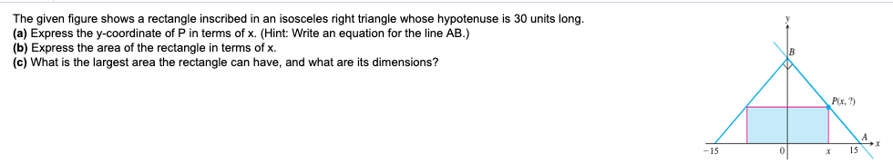 Solved The given figure shows a rectangle inscribed in an | Chegg.com
