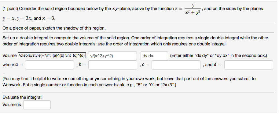 Solved Consider the solid region bounded below by the | Chegg.com
