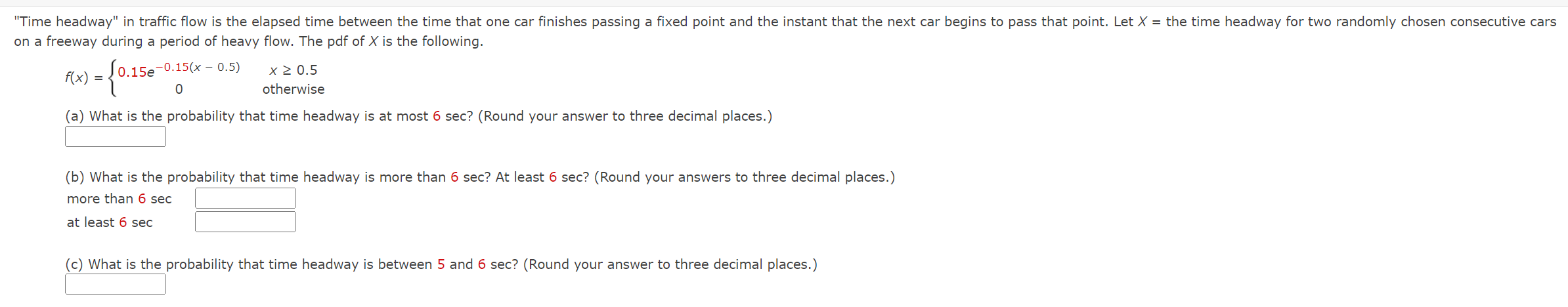 Solved a freeway during a period of heavy flow. The pdf of X | Chegg.com