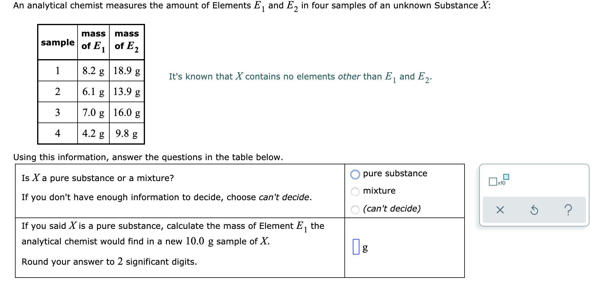 solved-an-analytical-chemist-measures-the-amount-of-elements-chegg