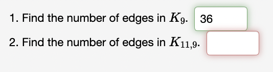 Solved 1. Find The Number Of Edges In Kg. 36 2. Find The | Chegg.com