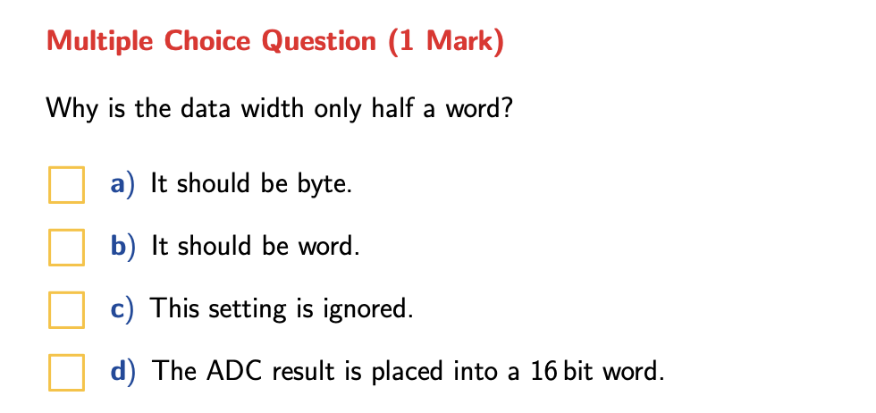 Solved Multiple Choice Question (1 Mark) Why is the data | Chegg.com