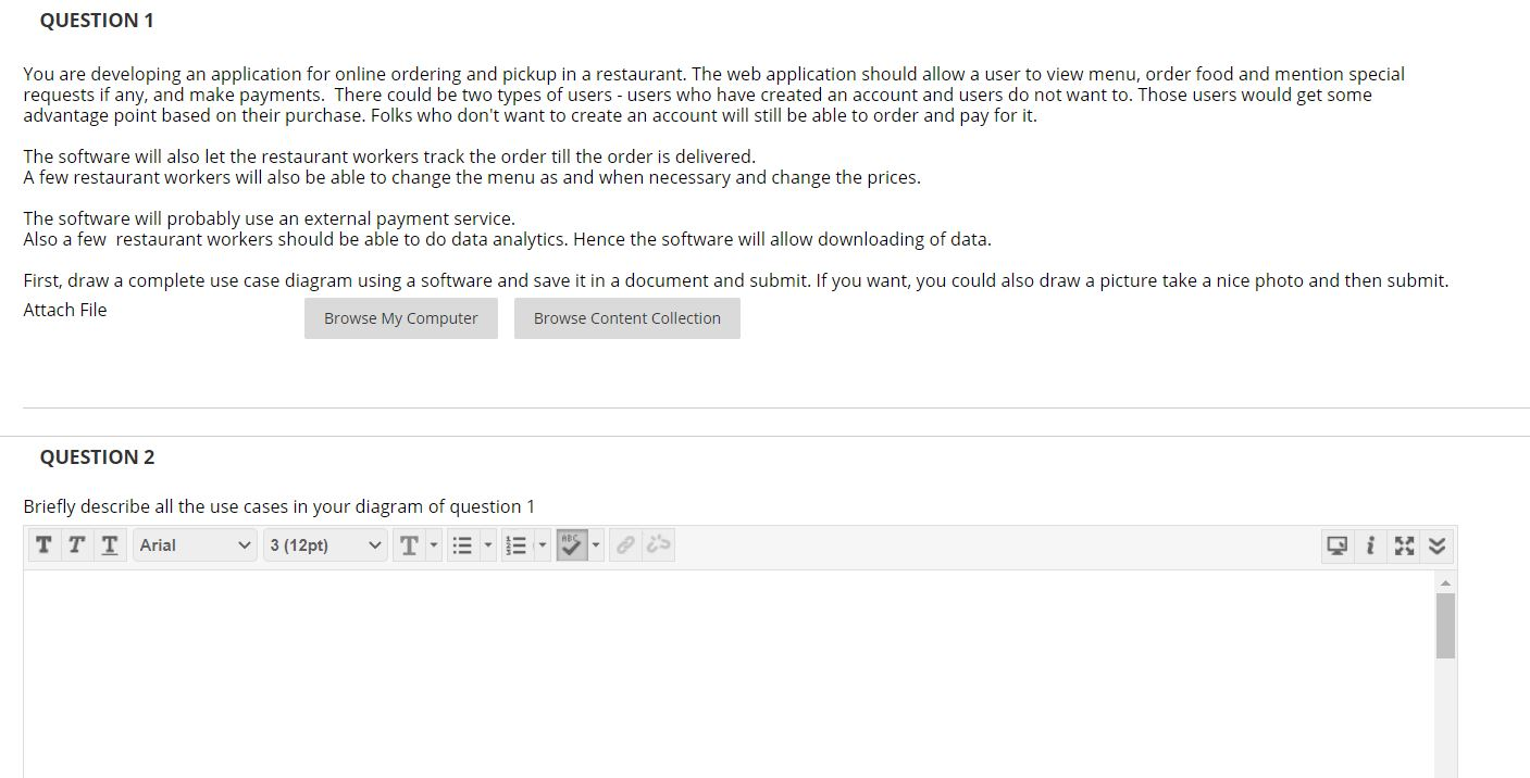 Solved QUESTION 1 You are developing an application for | Chegg.com