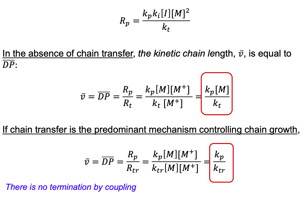 Solved How will the degree of polymerization in cationic