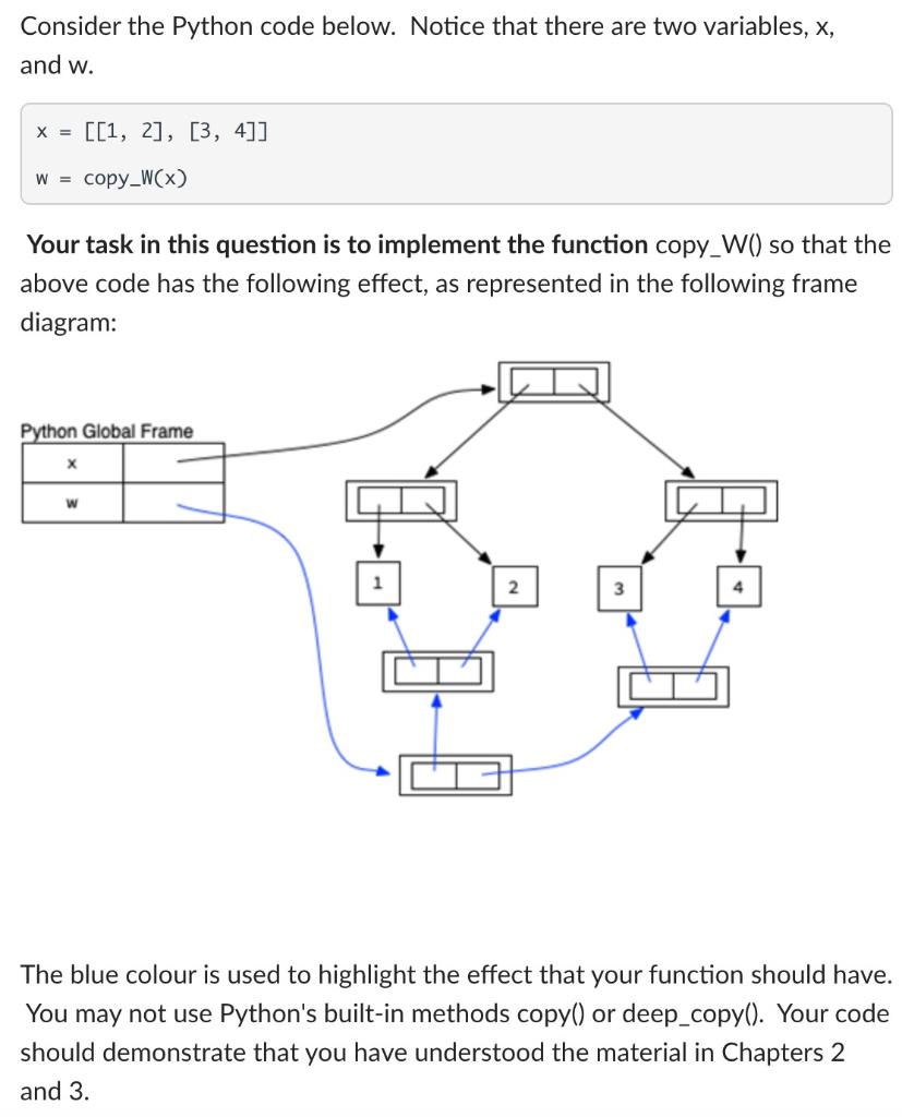 Solved Consider the Python code below. Notice that there are | Chegg.com