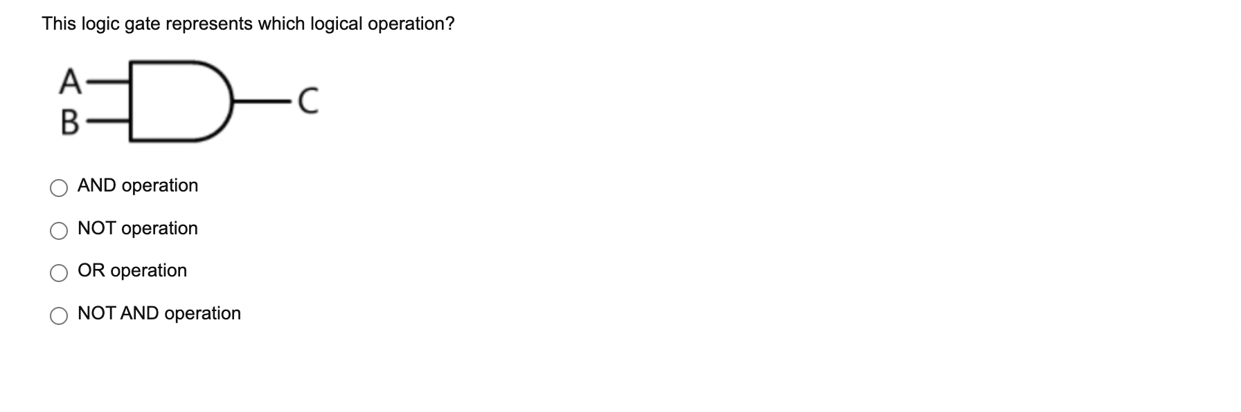 Solved This logic gate represents which logical operation? | Chegg.com