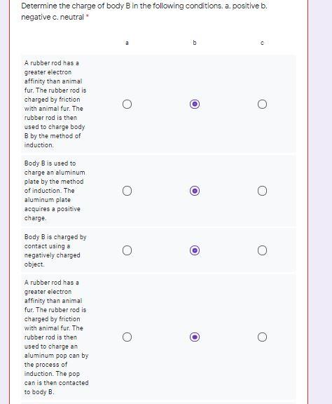 Solved Determine the charge of body B in the following | Chegg.com