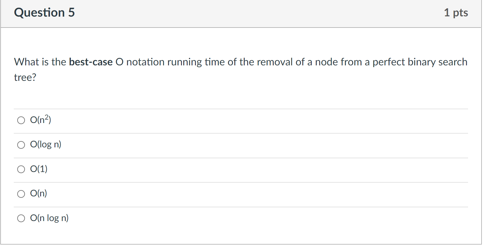 Solved Question 1 1 pts Which one of the following is the | Chegg.com