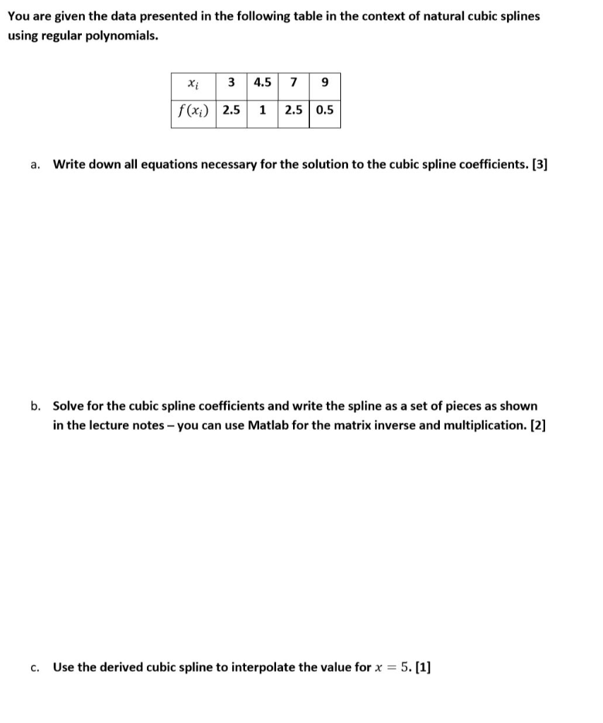 Solved You are given the data presented in the following | Chegg.com