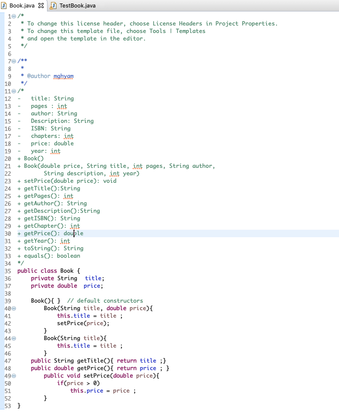 Solved In Java. With explanations, please! 1) Complete the | Chegg.com