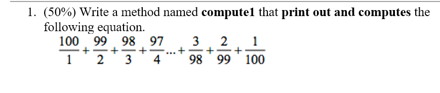 Solved should print out the equation and compute the | Chegg.com