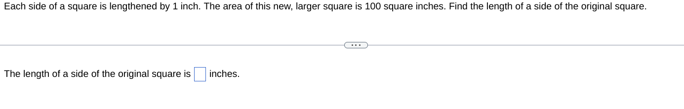 Solved Each side of a square is lengthened by 1 inch. The | Chegg.com