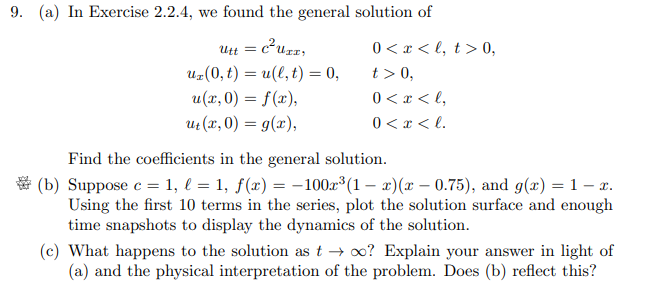 Solved (a) In Exercise 2.2.4, We Found The General Solution | Chegg.com