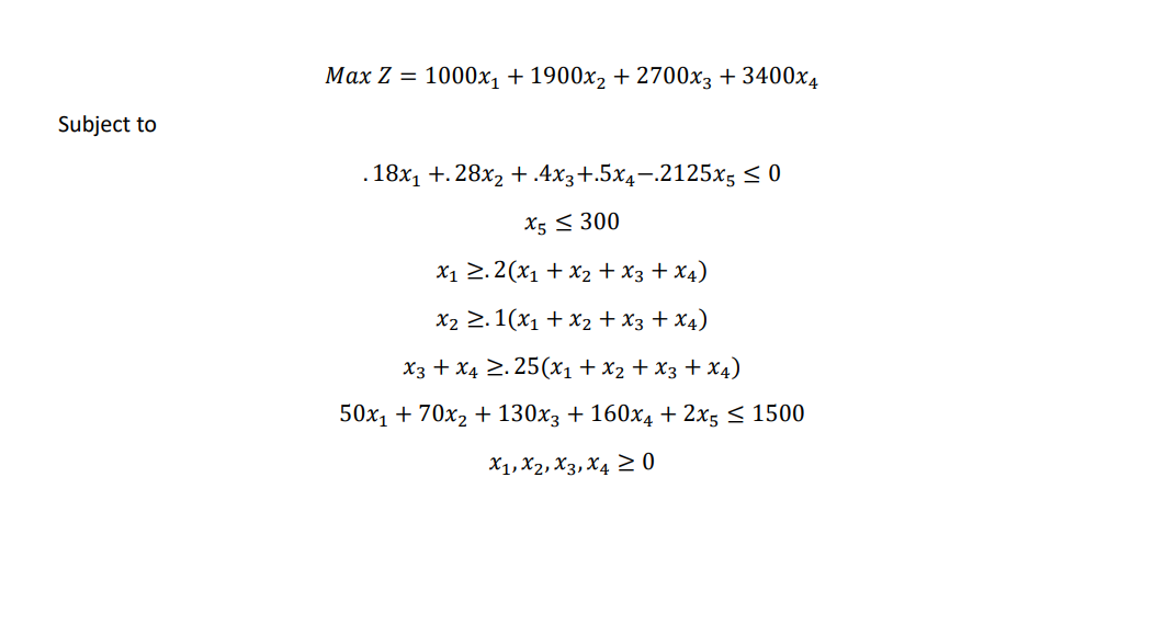 solved-max-z-1000x1-1900x2-2700x3-3400x4-subject-to-chegg