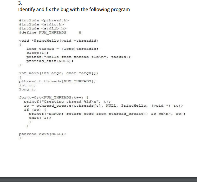 Solved 3. Identify and fix the bug with the following | Chegg.com