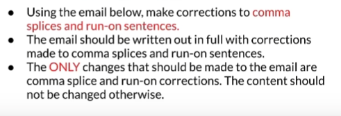 Solved • Using the email below, make corrections to comma | Chegg.com
