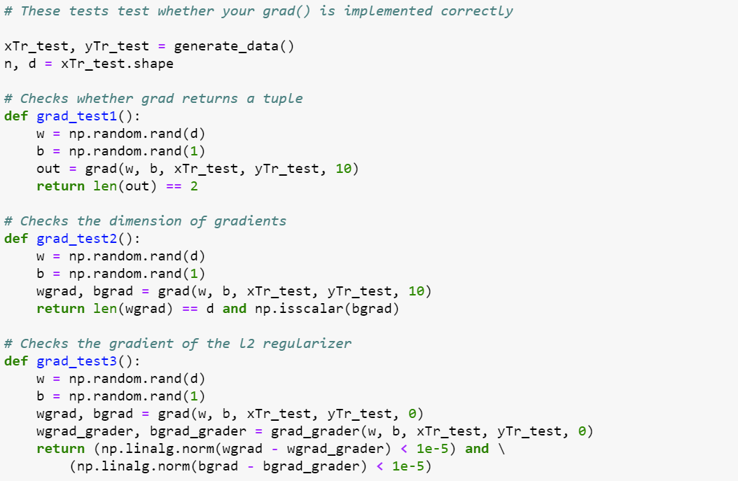 Solved Now, implement grad , which takes in the same | Chegg.com