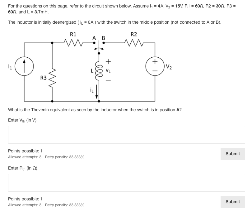 Solved For the questions on this page, refer to the circuit | Chegg.com
