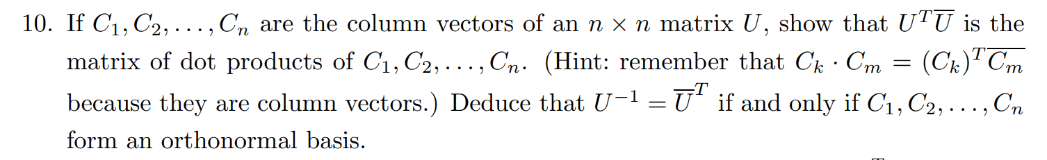 Solved 9. For N=1 and N=2 write down the matrix whose rows | Chegg.com