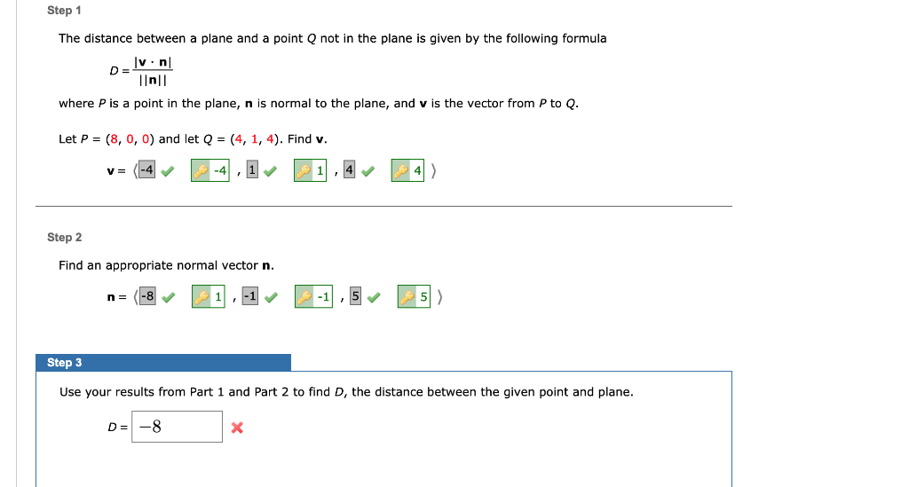 Solved Tutorial Exercise Find the distance between the point | Chegg.com