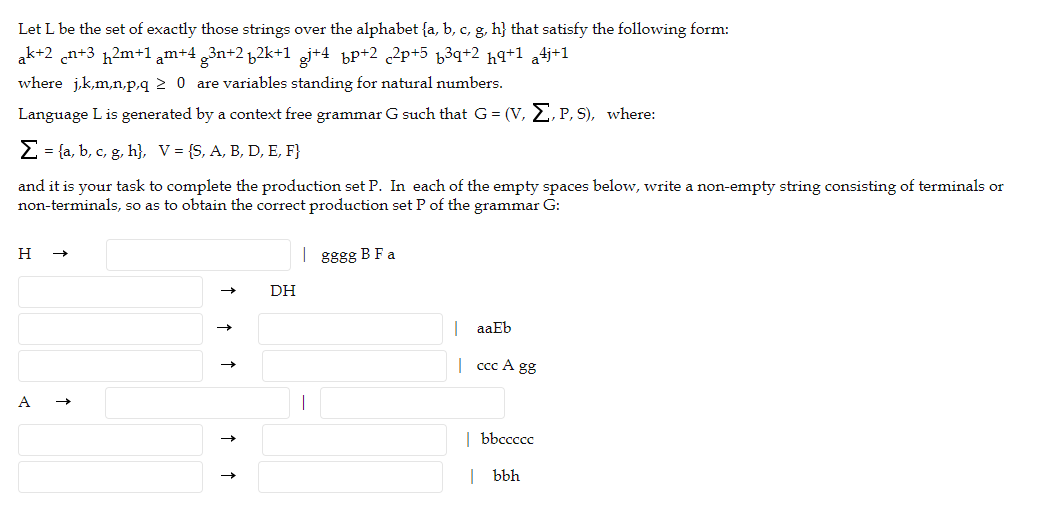 Solved Let L Be The Set Of Exactly Those Strings Over The Chegg Com