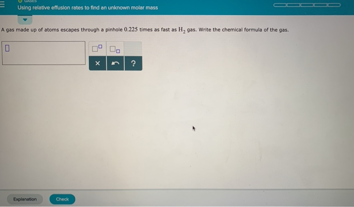 Solved Using relative effusion rates to find an unknown | Chegg.com