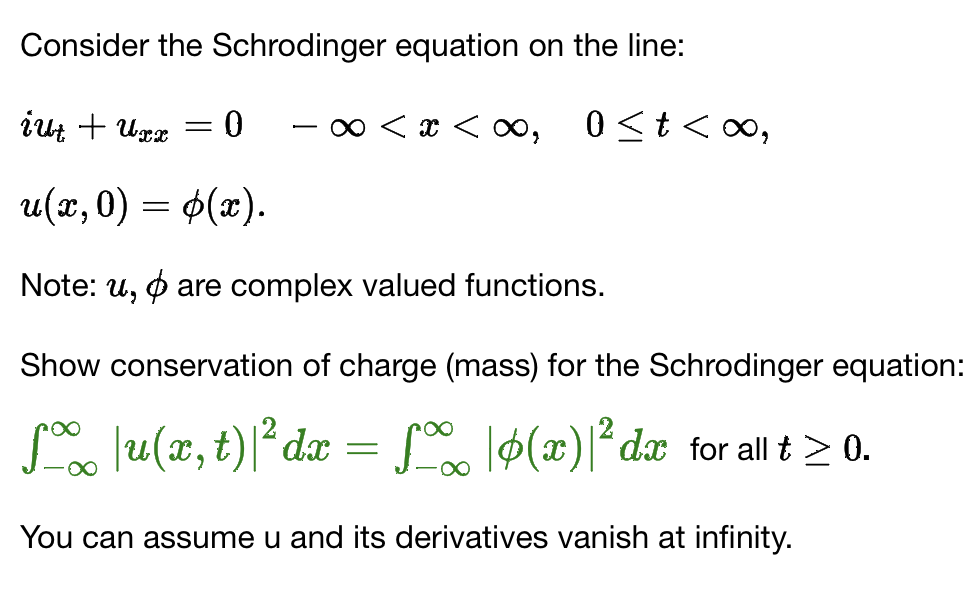 Consider the Schrodinger equation on the line: | Chegg.com