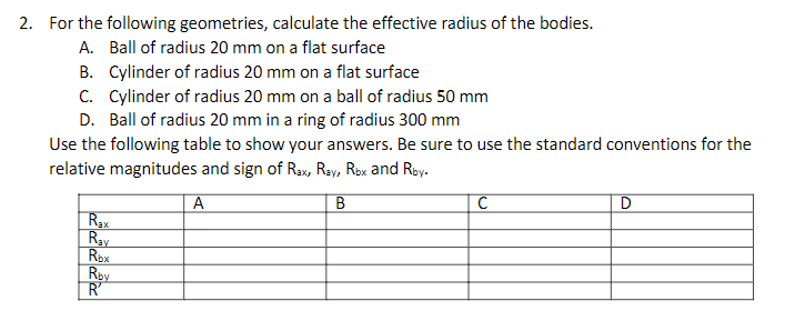 2. For the following geometries, calculate the | Chegg.com