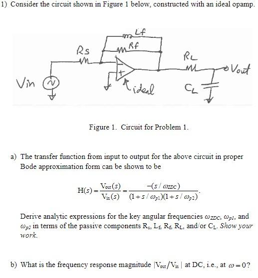 Solved Consider the circuit shown in Figure 1 below, | Chegg.com