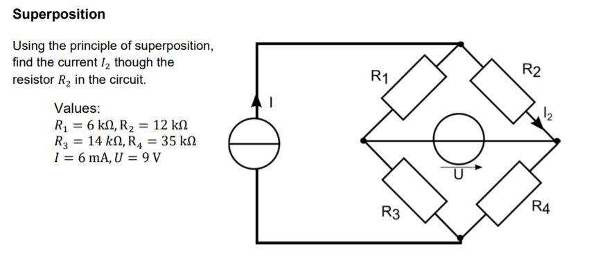 Solved Superposition R2 R1 Using the principle of | Chegg.com