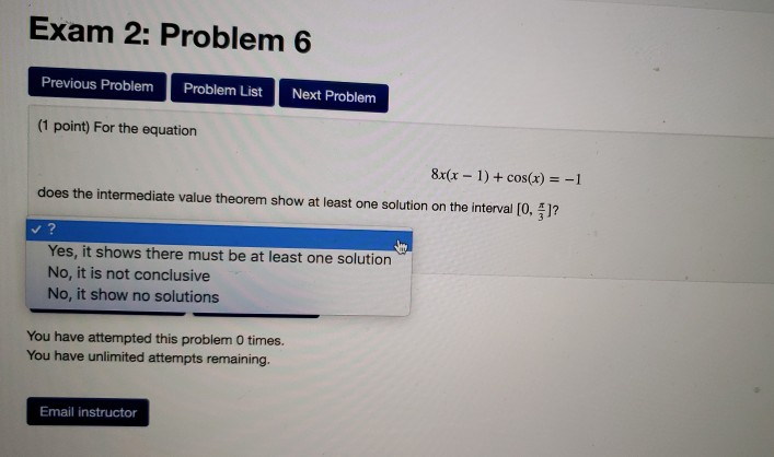 Solved Exam 2: Problem 6 Previous Problem Problem List Next | Chegg.com