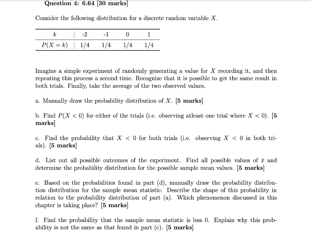 Solved Consider the following distribution for a discrete | Chegg.com