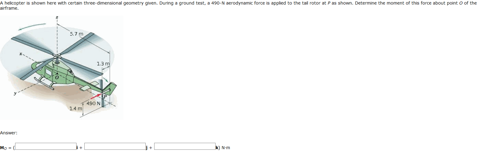 Solved A Helicopter Is Shown Here With Certain | Chegg.com