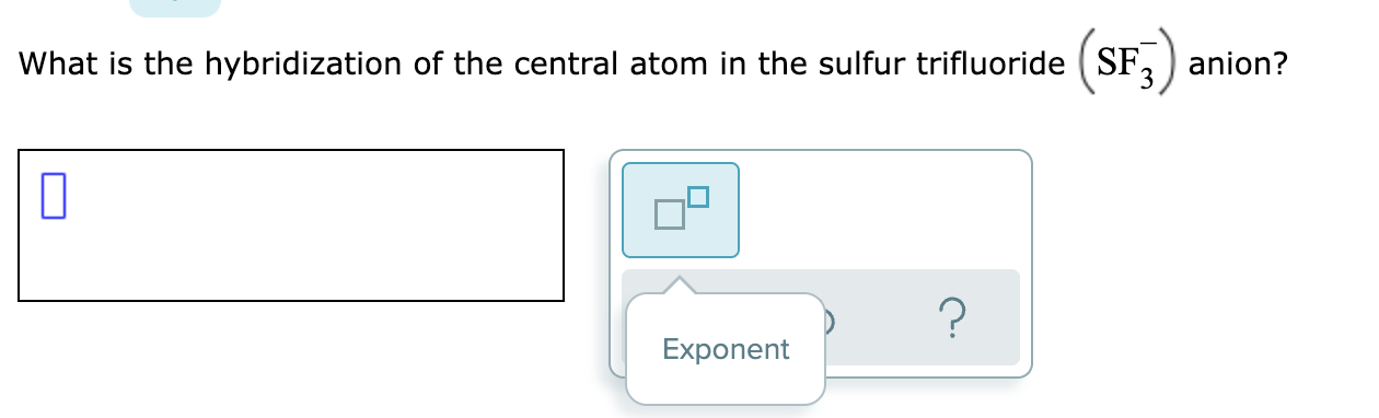 Solved What is the hybridization of the central atom in the | Chegg.com