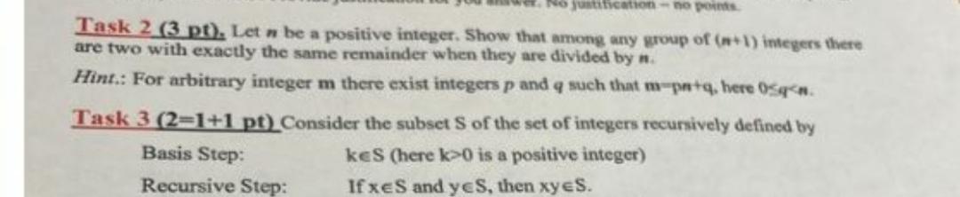 Solved Task 2(3 pt), Let n be a positive integer. Show that | Chegg.com