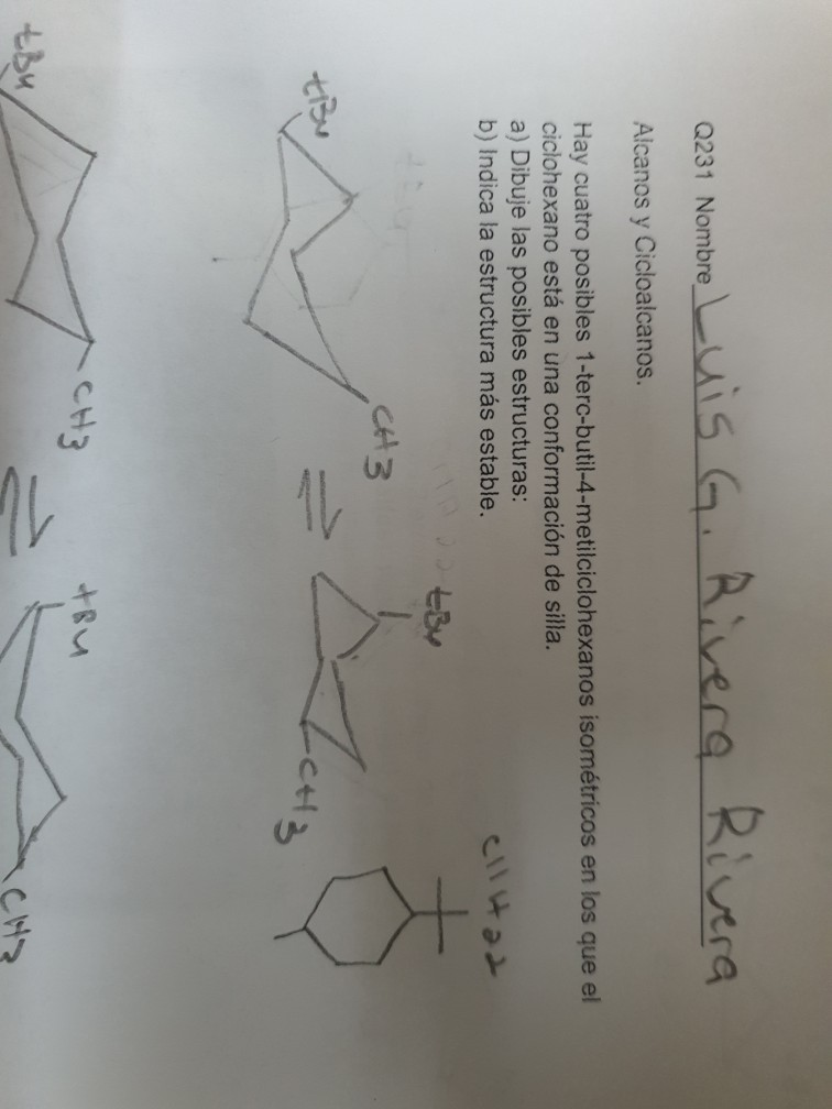 Solved Las 4 Posibles Estructuras De 