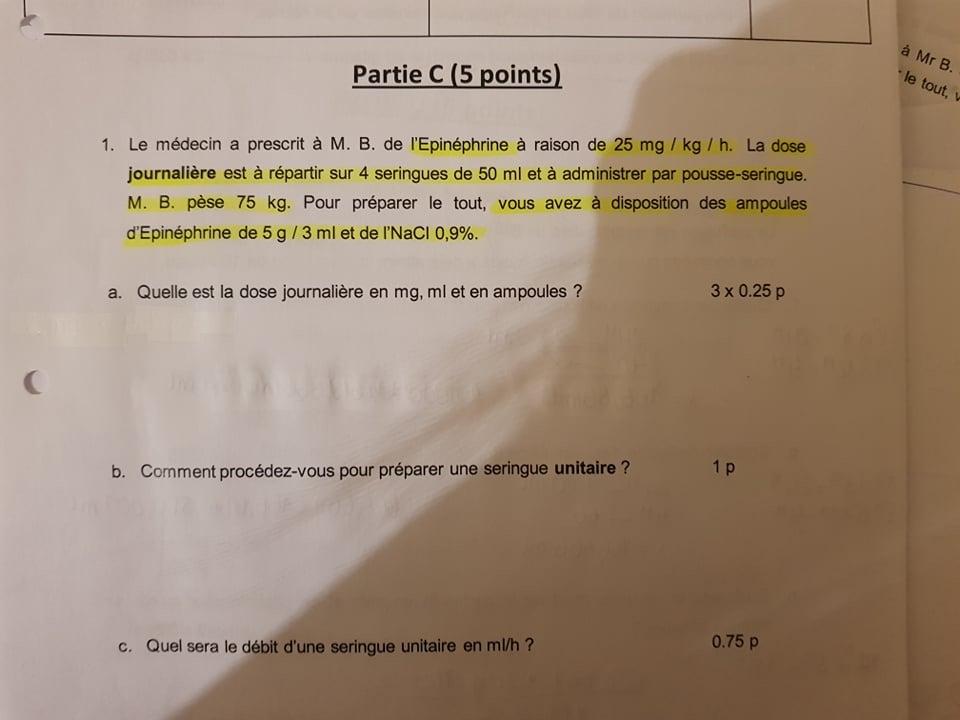 Partie C 5 Points A Mr B Le Tout 1 Le Medecin Chegg Com