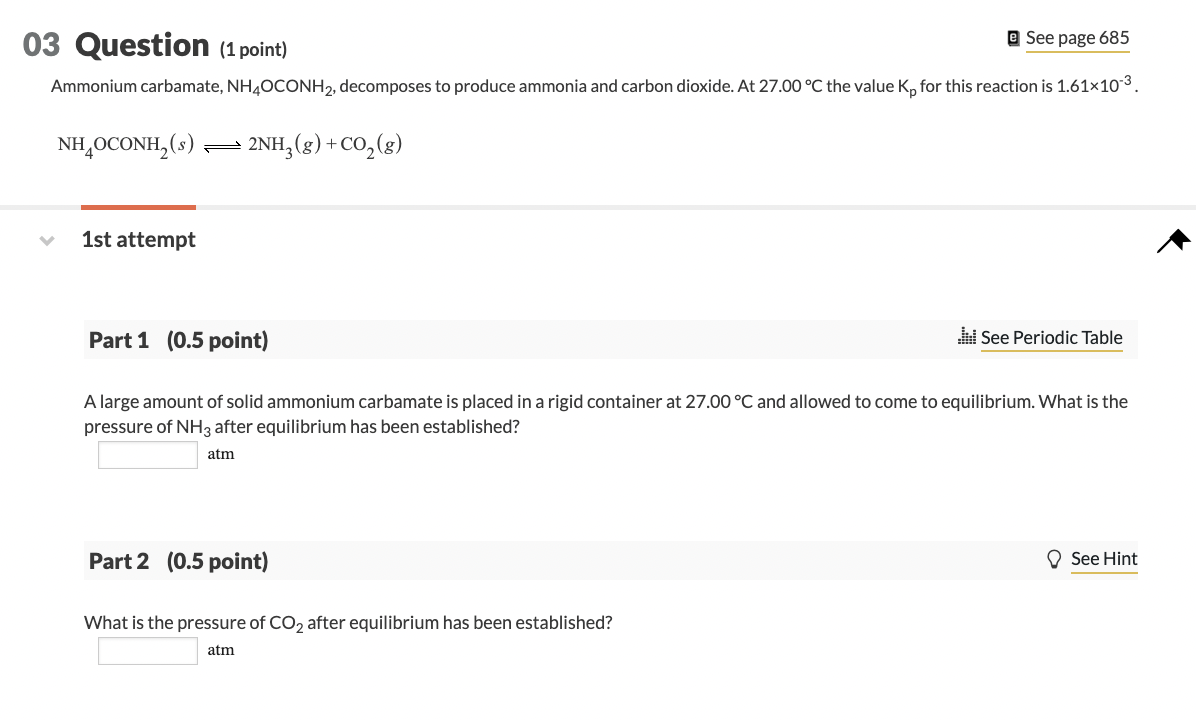 Solved 3 Question (1 point) 르 See page 685 Ammonium | Chegg.com