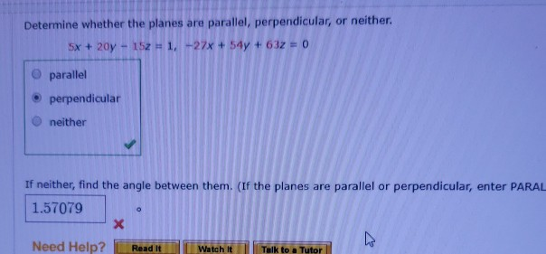Solved Determine whether the planes are parallel, | Chegg.com