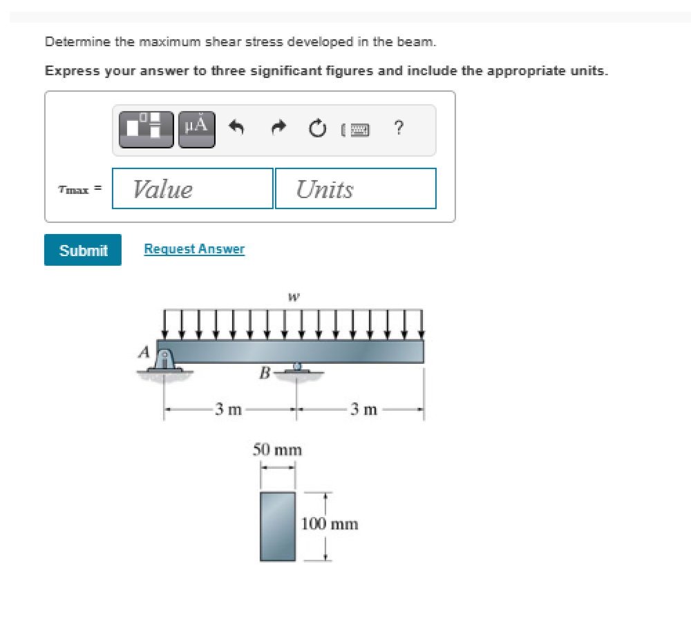 Solved Determine the maximum shear stress developed in the | Chegg.com