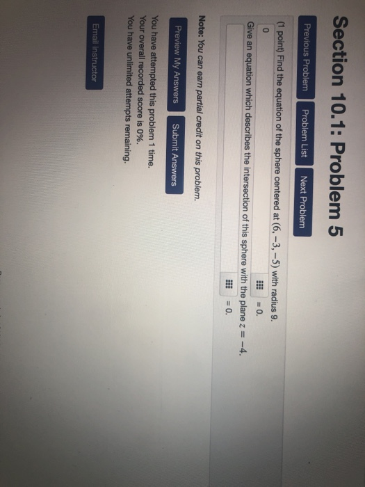 Solved Section 10.1: Problem 1 Previous Problem Problen List | Chegg.com