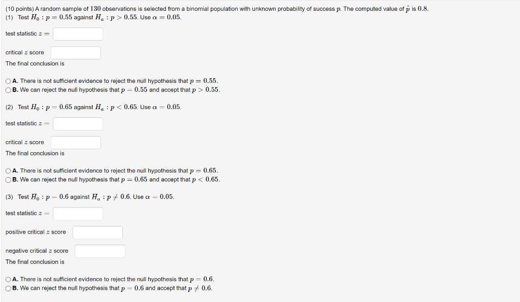 Solved (10 points) A random sample of 130 observations is | Chegg.com