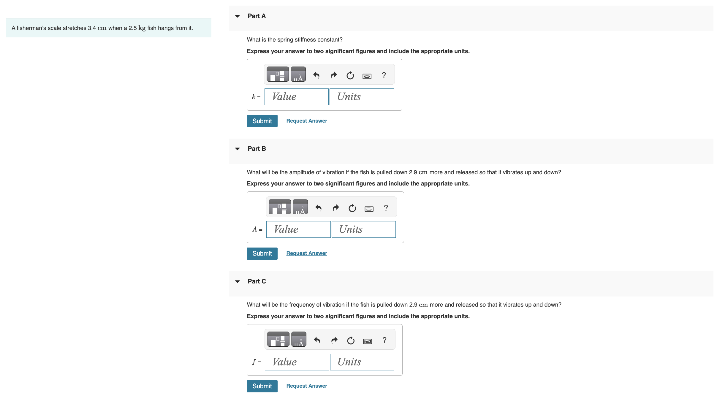 Solved Part AWhat Is The Spring Stiffness Constant?Express | Chegg.com