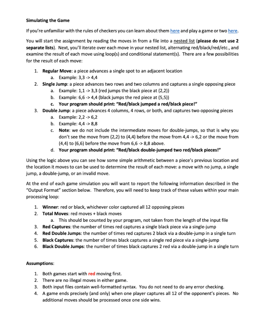 Solved Programming Assignment The goal of this assignment is | Chegg.com