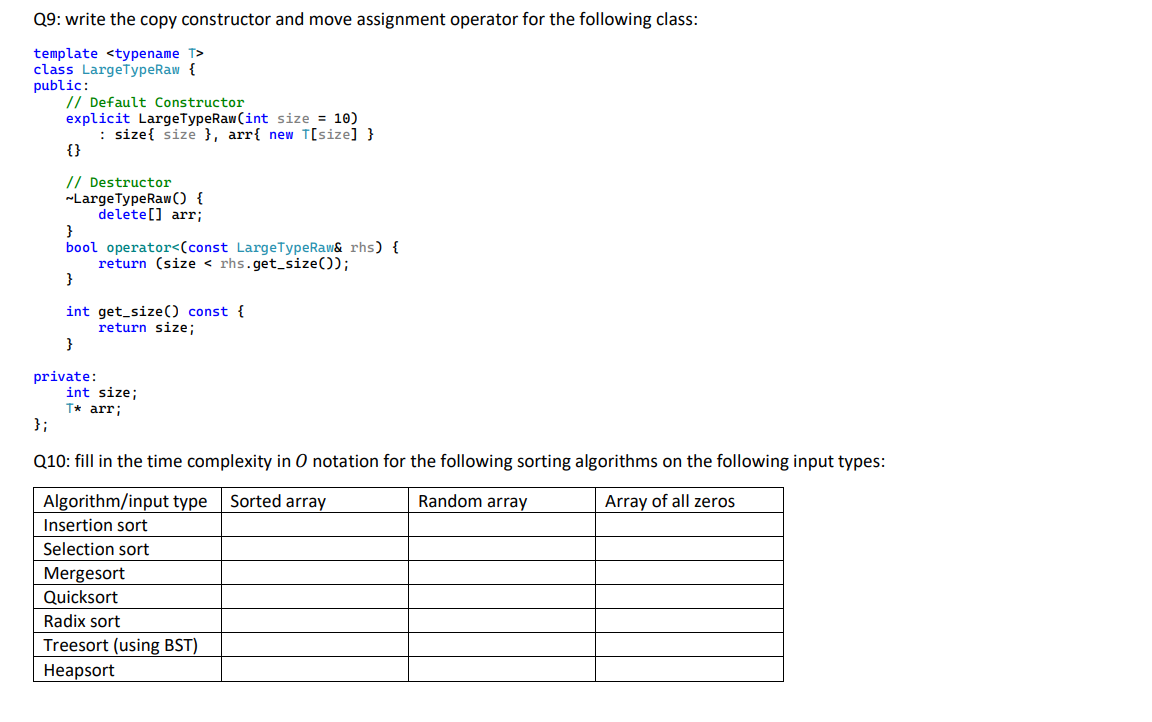 copy assignment constructor move